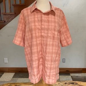 Coral button up collar shirt